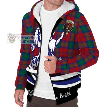 Affleck Tartan Sherpa Hoodie with Alba Gu Brath Regal Lion Emblem Unisex S - Tartan Vibes Clothing