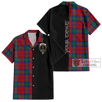 Affleck Tartan Hawaiian Shirt with Family Crest and Half Of Me Style Kid - Tartan Vibes Clothing