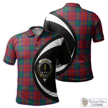 Affleck Tartan Men's Polo Shirt with Family Crest Circle Style Kid - Tartan Vibes Clothing