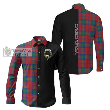 Affleck Tartan Long Sleeve Button Shirt with Family Crest and Half Of Me Style Men's Shirt S - Tartanvibesclothing Shop