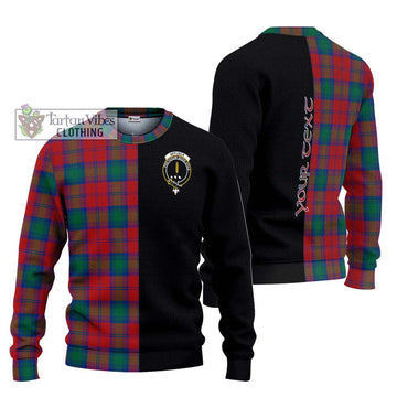 Affleck Tartan Ugly Sweater with Family Crest and Half Of Me Style Unisex - Tartan Vibes Clothing