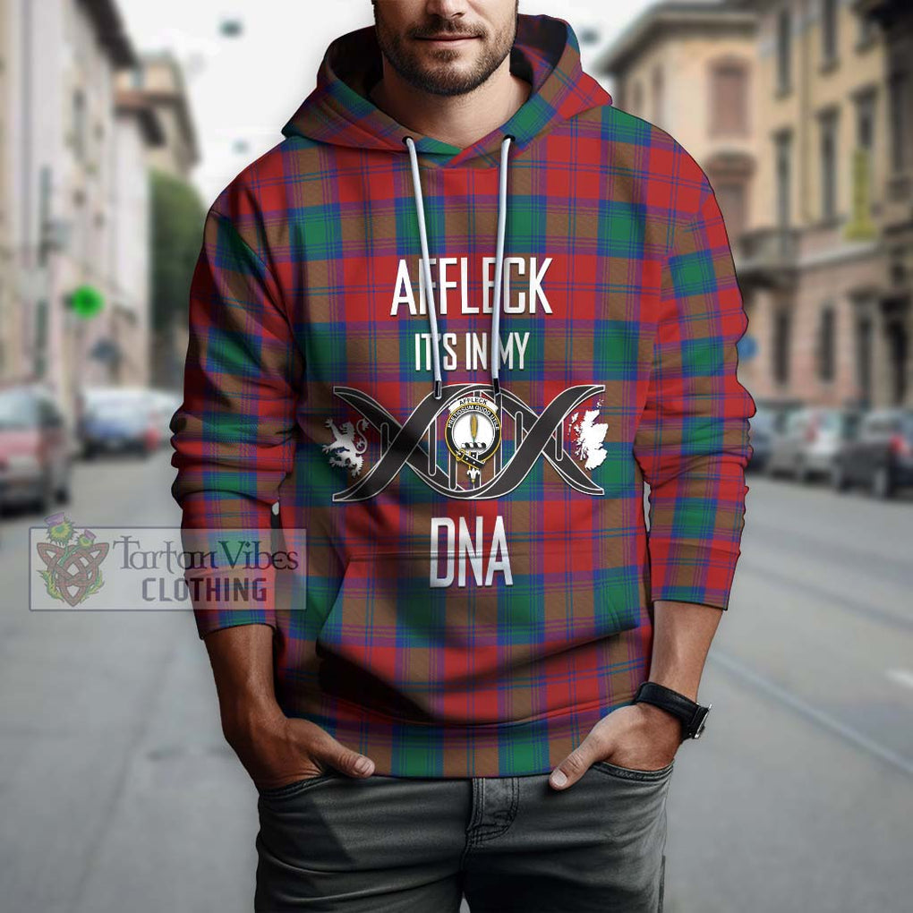 Affleck Tartan Hoodie with Family Crest DNA In Me Style Pullover Hoodie - Tartan Vibes Clothing