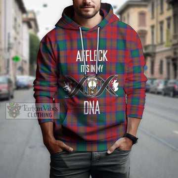 Affleck Tartan Hoodie with Family Crest DNA In Me Style Pullover Hoodie - Tartan Vibes Clothing