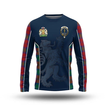 Affleck Tartan Long Sleeve T-Shirt with Family Crest and Lion Rampant Vibes Sport Style Unisex - Tartan Vibes Clothing