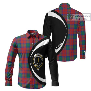 Affleck Tartan Long Sleeve Button Up with Family Crest Circle Style Men's Shirt S - Tartan Vibes Clothing