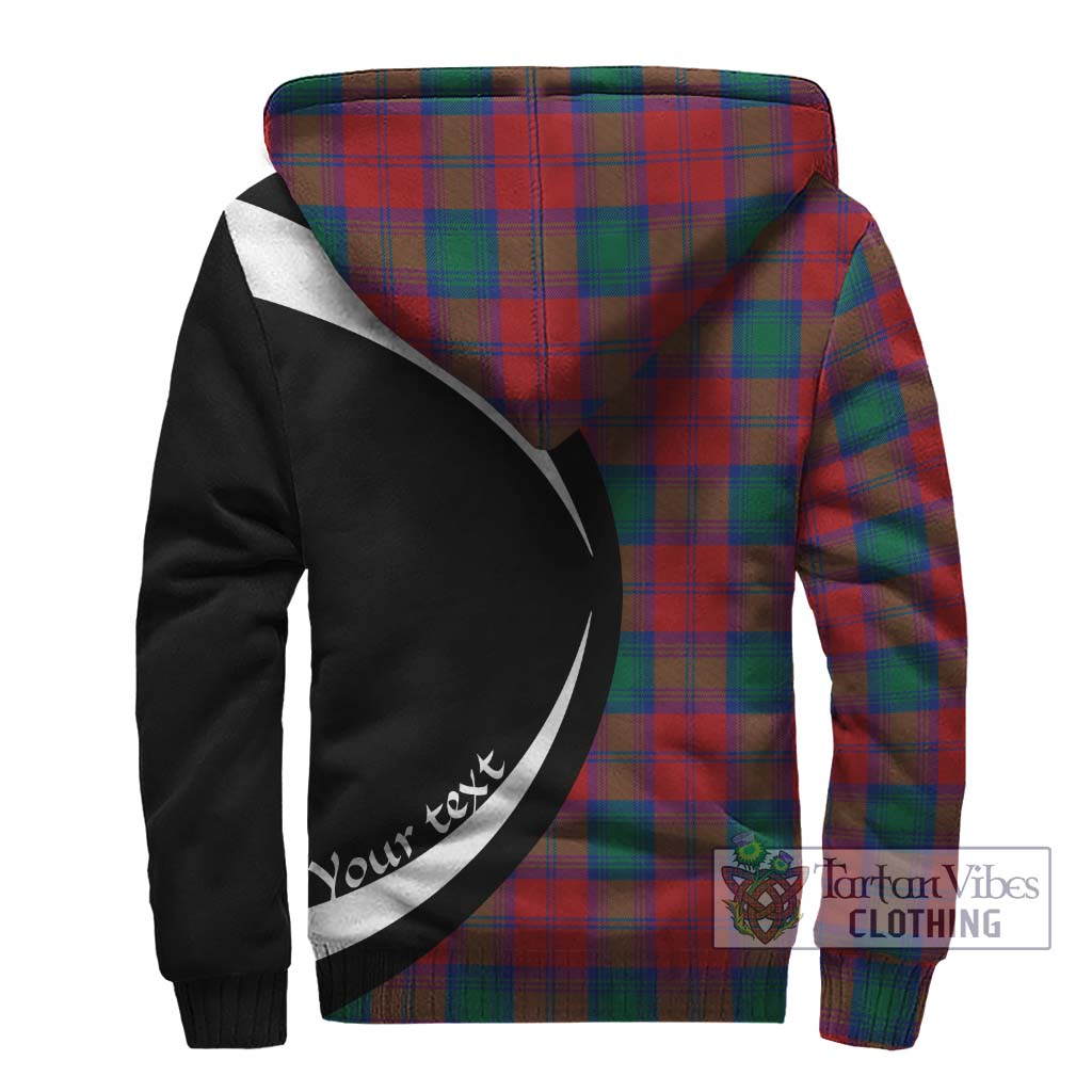 Affleck Tartan Sherpa Hoodie with Family Crest Circle Style - Tartan Vibes Clothing