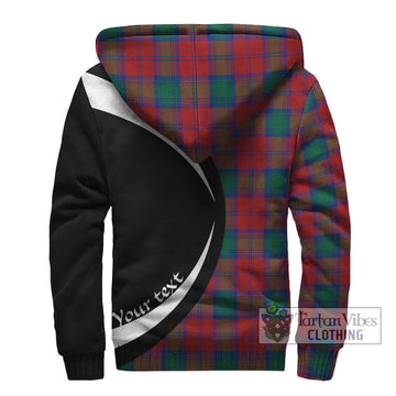 Affleck Tartan Sherpa Hoodie with Family Crest Circle Style - Tartan Vibes Clothing