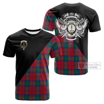 Affleck Tartan Cotton T-shirt with Family Crest and Military Logo Style Kid's Shirt - Tartan Vibes Clothing