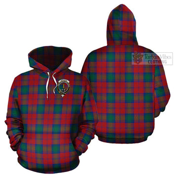 Affleck Tartan Cotton Hoodie with Family Crest Pullover Hoodie - Tartan Vibes Clothing