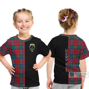 Affleck Tartan Kid T-Shirt with Family Crest and Half Of Me Style - Tartan Vibes Clothing