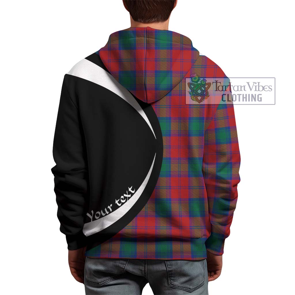 Affleck Tartan Hoodie with Family Crest Circle Style - Tartan Vibes Clothing