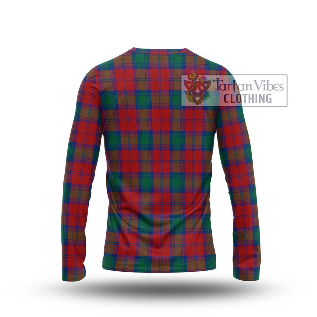 Affleck Tartan Long Sleeve T-Shirt with Family Crest DNA In Me Style - Tartan Vibes Clothing