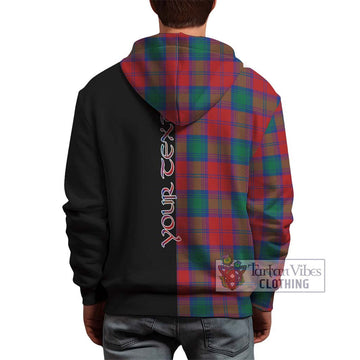 Affleck Tartan Hoodie with Family Crest and Half Of Me Style - Tartan Vibes Clothing