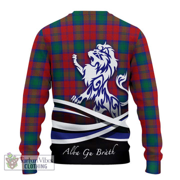 Affleck Tartan Ugly Sweater with Alba Gu Brath Regal Lion Emblem - Tartan Vibes Clothing