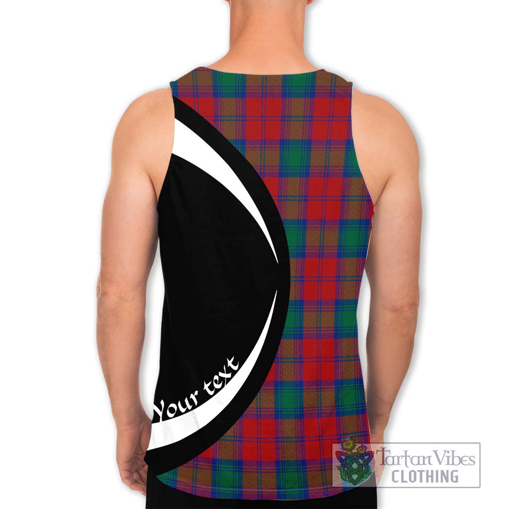 Affleck Tartan Men's Tank Top with Family Crest Circle Style - Tartan Vibes Clothing