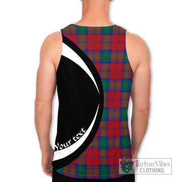 Affleck Tartan Men's Tank Top with Family Crest Circle Style - Tartan Vibes Clothing