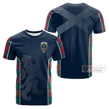 Affleck Tartan Cotton T-shirt with Family Crest and Lion Rampant Vibes Sport Style Kid's Shirt - Tartan Vibes Clothing
