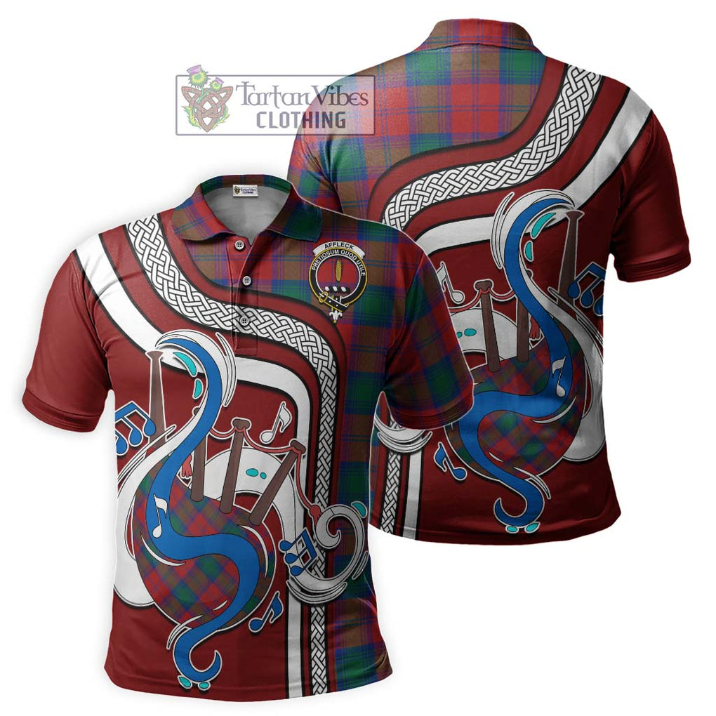 Tartan Vibes Clothing Affleck Tartan Polo Shirt with Epic Bagpipe Style