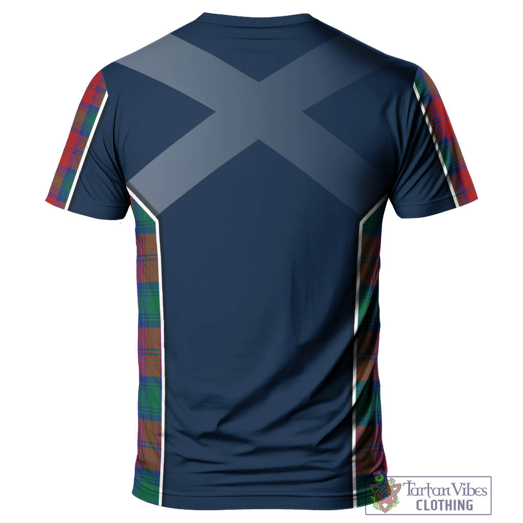 Affleck Tartan T-Shirt with Family Crest and Scottish Thistle Vibes Sport Style - Tartan Vibes Clothing
