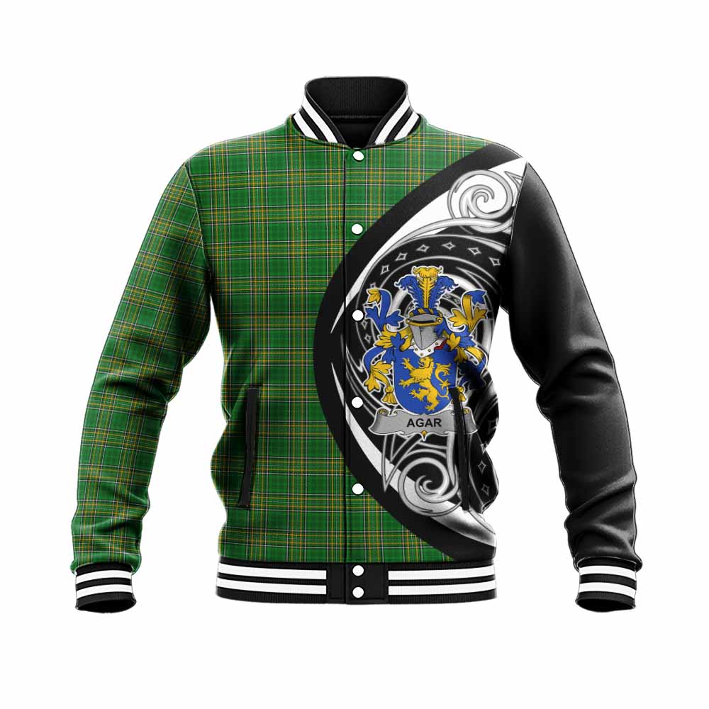 Tartan Vibes Clothing Agar Irish Clan Baseball Jacket Celtic Circle Style