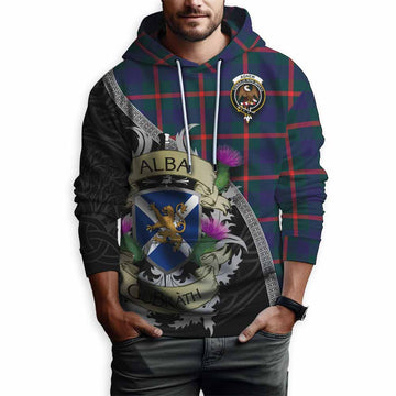 Agnew Tartan Family Crest Hoodie Lion Rampant Royal Thistle Shield Celtic Inspired