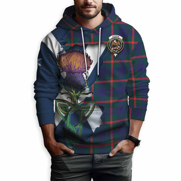 Agnew Tartan Family Crest Hoodie Scottish Thistle Celtic Inspired