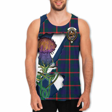 Agnew Tartan Family Crest Men's Tank Top Scottish Thistle Celtic Inspired