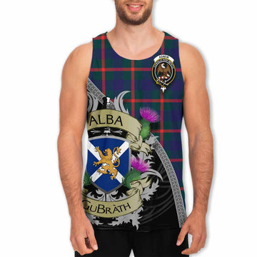 Agnew Tartan Family Crest Men's Tank Top Lion Rampant Royal Thistle Shield Celtic Inspired