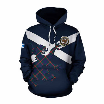 Agnew Tartan Lion Rampant Cotton Hoodie Proudly Display Your Heritage with Alba Gu Brath and Clan Name
