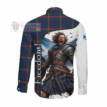 Agnew Crest Tartan Long Sleeve Button Shirt Inspired by the Freedom of Scottish Warrior