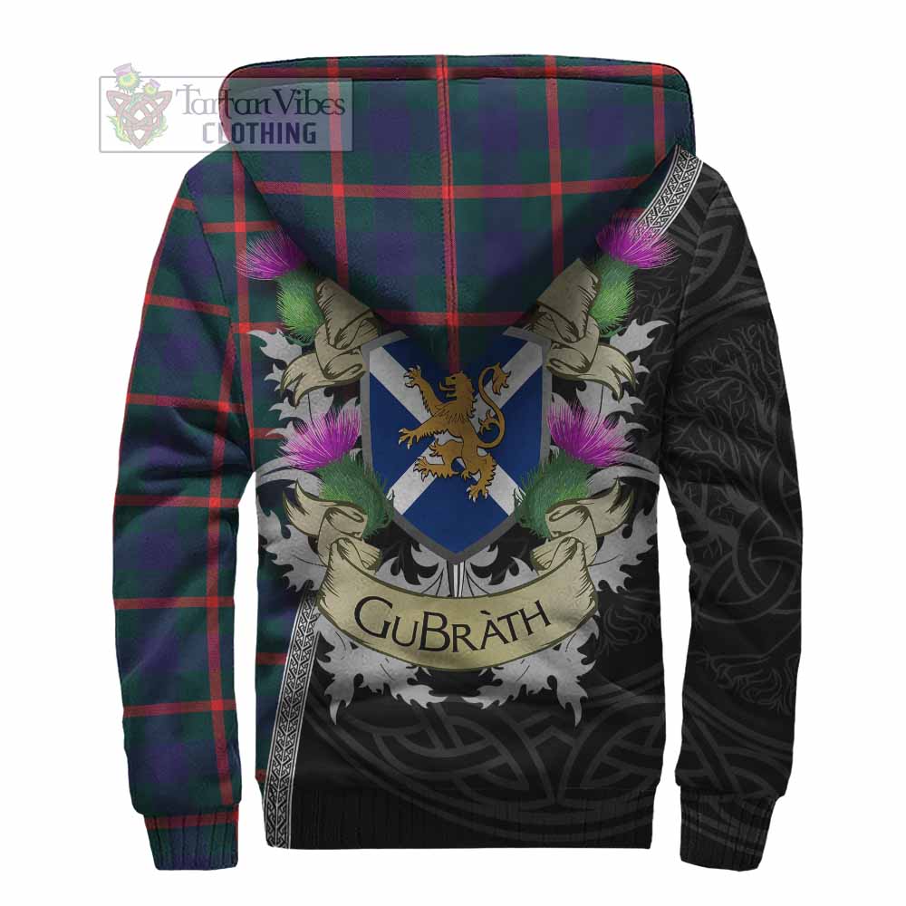 Tartan Vibes Clothing Agnew Tartan Family Crest Sherpa Hoodie Lion Rampant Royal Thistle Shield Celtic Inspired