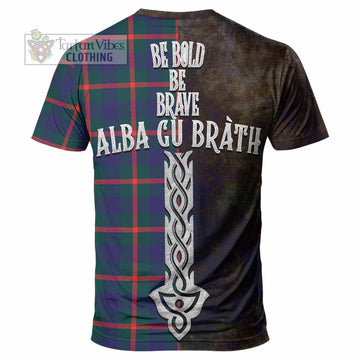 Agnew Tartan Family Crest T-Shirt Alba Gu Brath Be Brave Lion Ancient Style