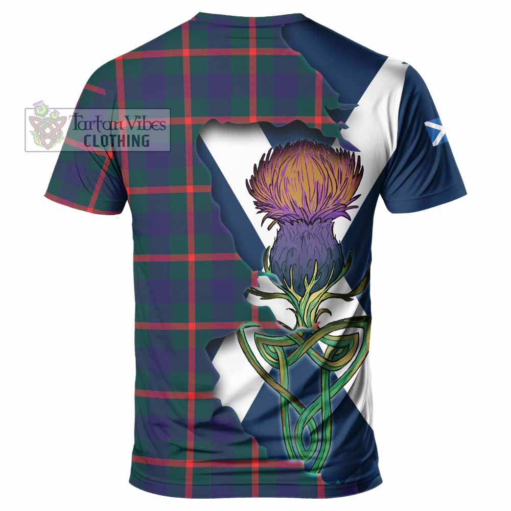 Tartan Vibes Clothing Agnew Tartan Family Crest T-Shirt Scottish Thistle Celtic Inspired