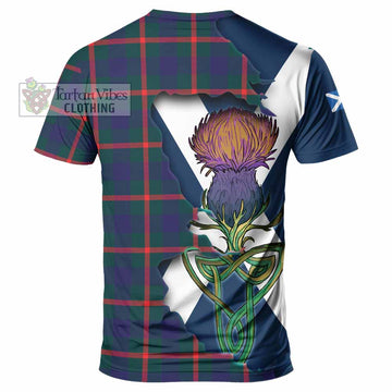 Tartan Vibes Clothing Agnew Tartan Family Crest T-Shirt Scottish Thistle Celtic Inspired