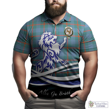 Agnew Ancient Tartan Polo Shirt with Alba Gu Brath Regal Lion Emblem