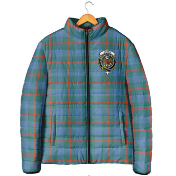 Agnew Ancient Tartan Padded Jacket with Family Crest