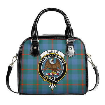 Agnew Ancient Tartan Shoulder Handbags with Family Crest