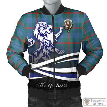 Agnew Ancient Tartan Bomber Jacket with Alba Gu Brath Regal Lion Emblem