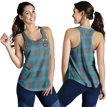 Agnew Ancient Tartan Women Racerback Tanks with Family Crest