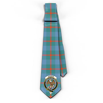 Agnew Ancient Tartan Classic Necktie with Family Crest