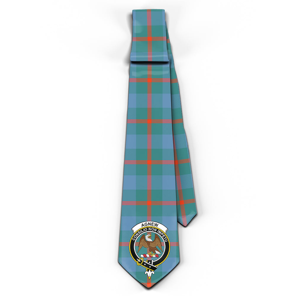 Agnew Ancient Tartan Classic Necktie with Family Crest - Tartanvibesclothing