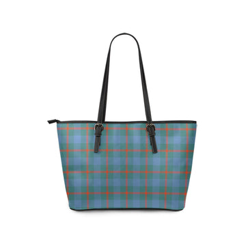 Agnew Ancient Tartan Leather Tote Bag