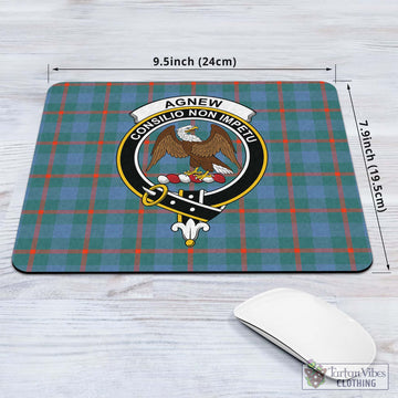 Agnew Ancient Tartan Mouse Pad with Family Crest