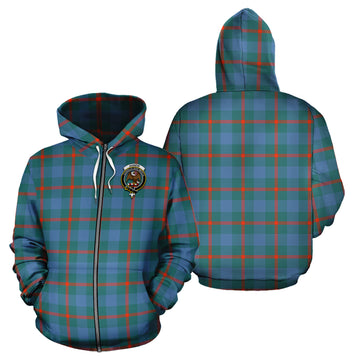 Agnew Ancient Tartan Hoodie with Family Crest - Tartanvibesclothing