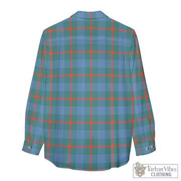 Agnew Ancient Tartan Womens Casual Shirt with Family Crest