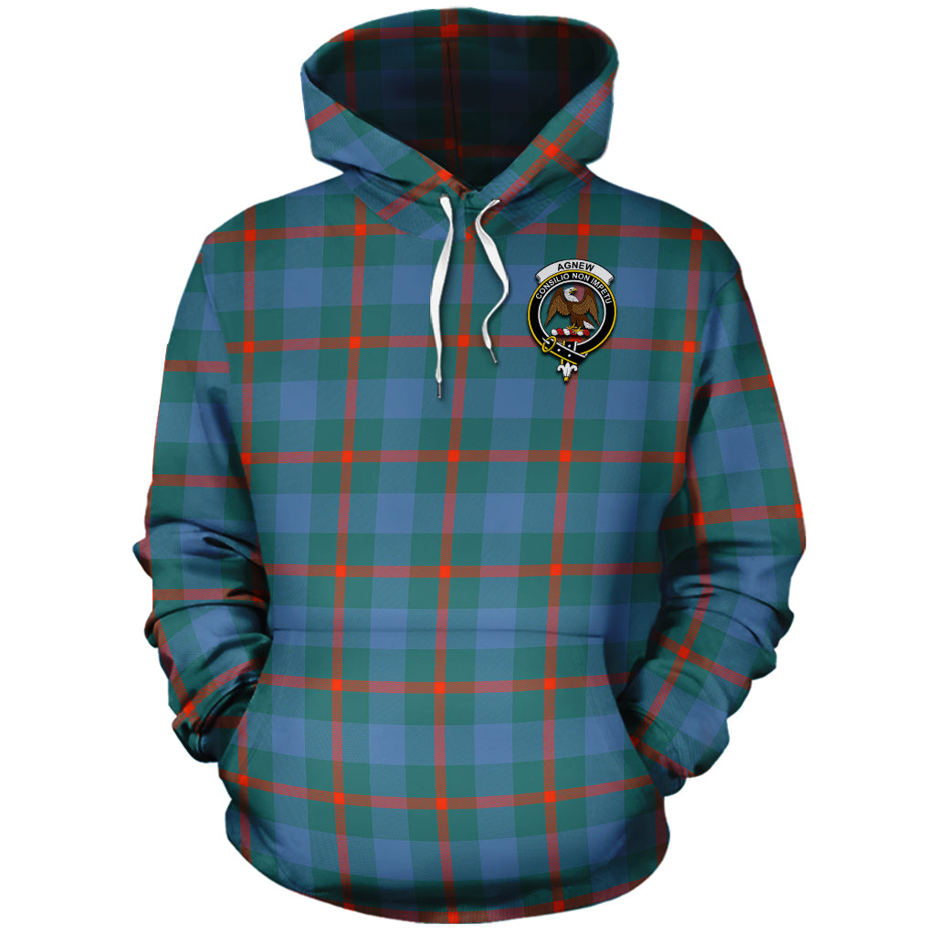 Agnew Ancient Tartan Hoodie with Family Crest - Tartanvibesclothing