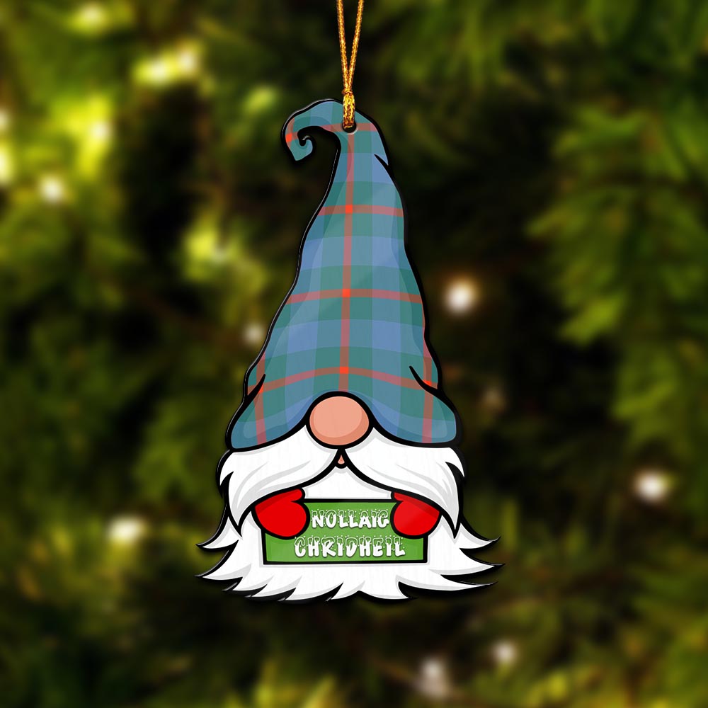 Agnew Ancient Gnome Christmas Ornament with His Tartan Christmas Hat - Tartanvibesclothing
