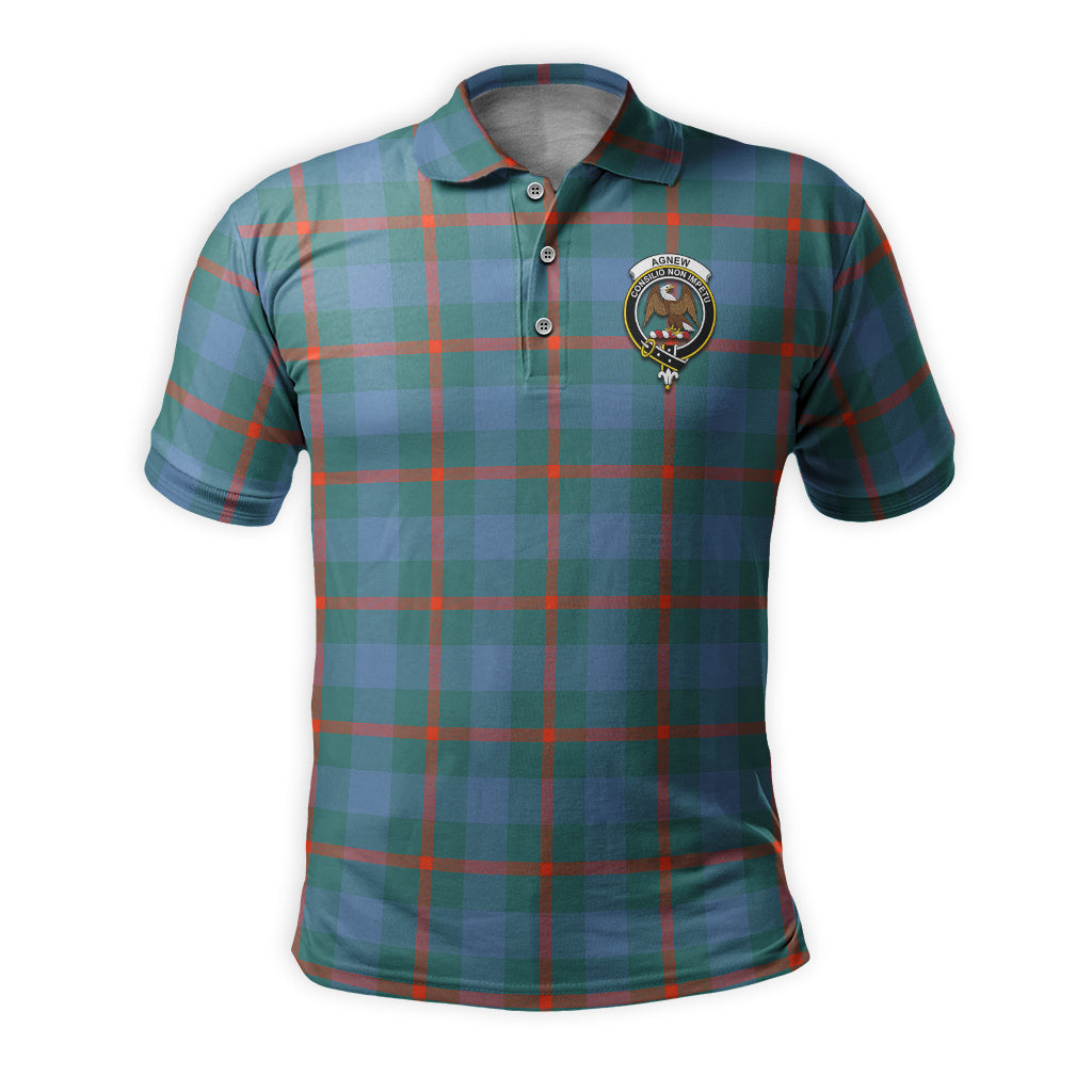 Agnew Ancient Tartan Men's Polo Shirt with Family Crest - Tartanvibesclothing