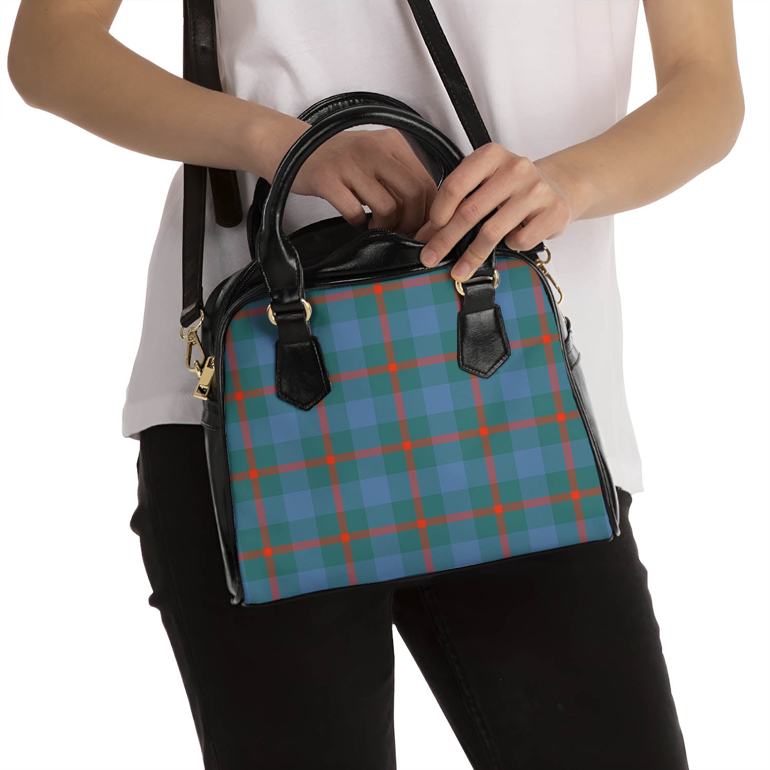 Agnew Ancient Tartan Shoulder Handbags - Tartanvibesclothing