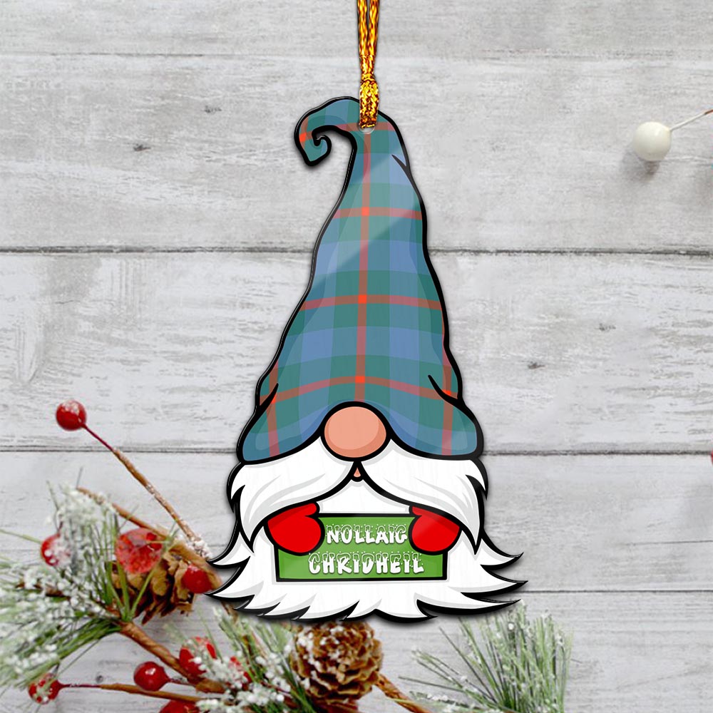 Agnew Ancient Gnome Christmas Ornament with His Tartan Christmas Hat - Tartanvibesclothing